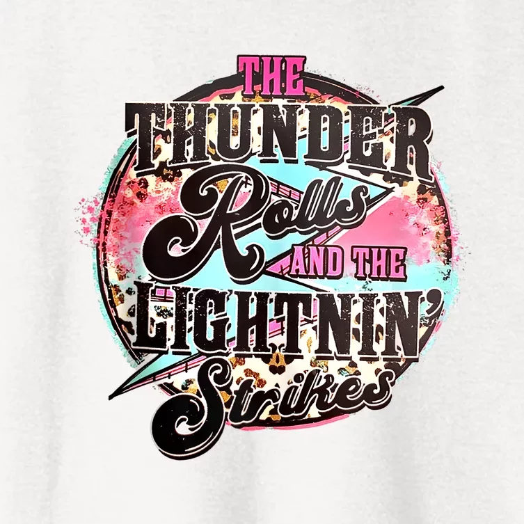 The Thunder And The Lightning Western Rolls And Strikes Women's Crop Top Tee