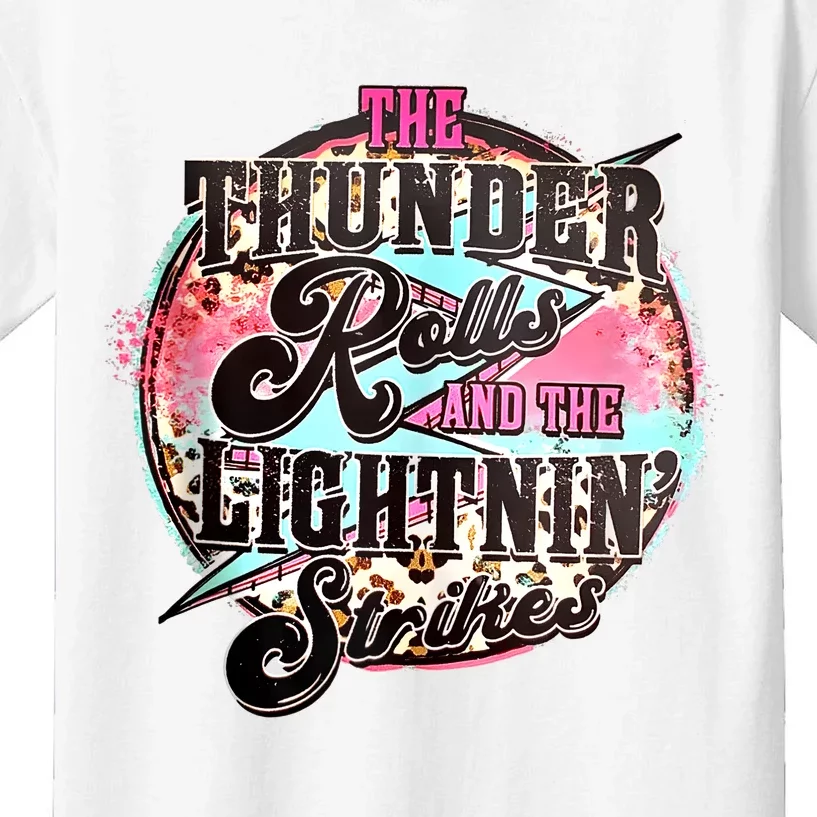 The Thunder And The Lightning Western Rolls And Strikes Kids T-Shirt