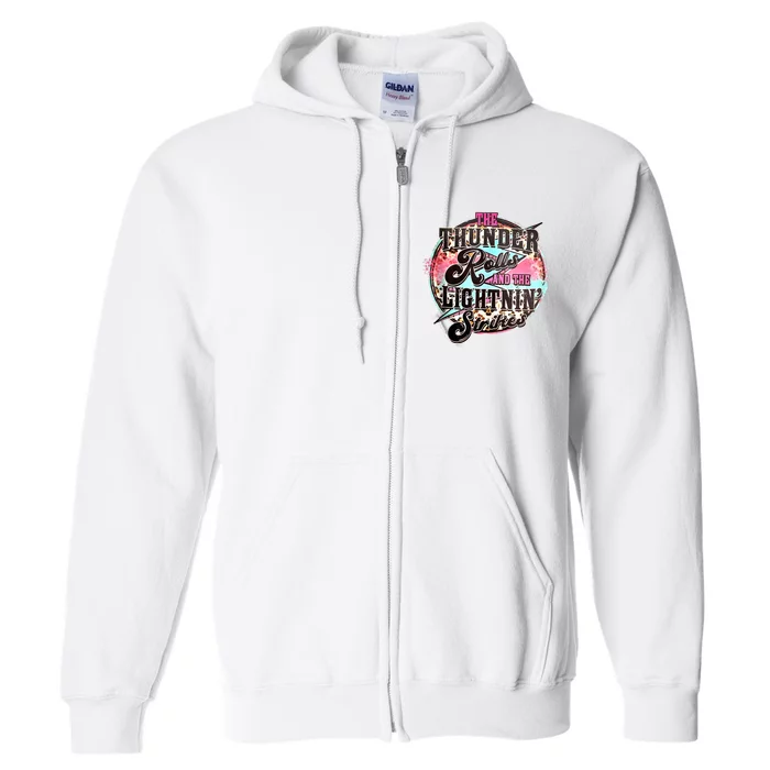 The Thunder And The Lightning Western Rolls And Strikes Full Zip Hoodie