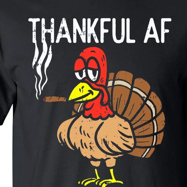 thanksgiving thankful af turkey smoking weed cannabis 420 Tall T-Shirt