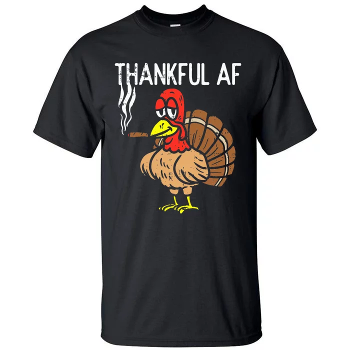 thanksgiving thankful af turkey smoking weed cannabis 420 Tall T-Shirt