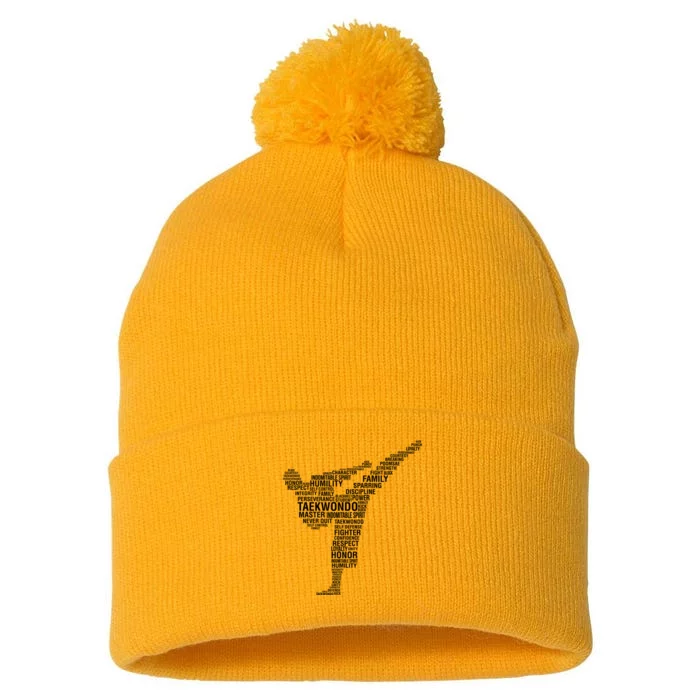 Taekwondo Pom Pom 12in Knit Beanie