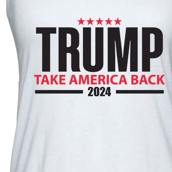 Trump Take America Back 2024 Ladies Essential Flowy Tank