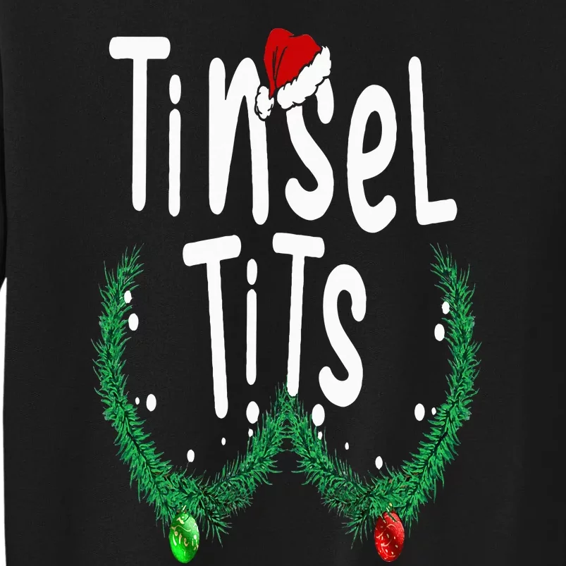 Tinsel Tits And Jingle Balls Funny Matching Christmas Couple Sweatshirt