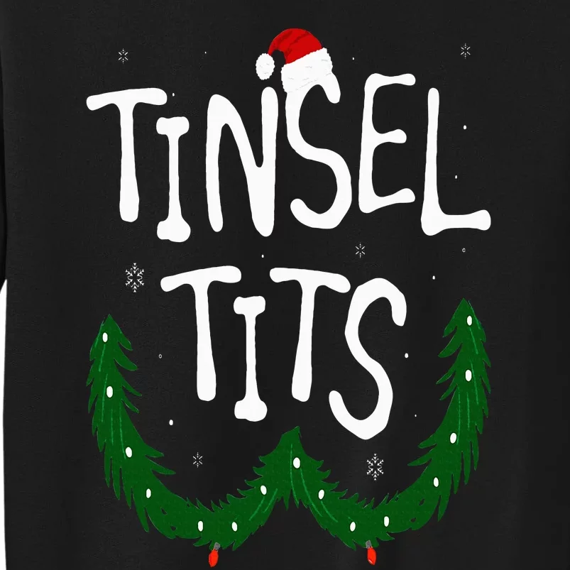 Tinsel Tits And Jingle Balls Funny Matching Christmas Couple Sweatshirt