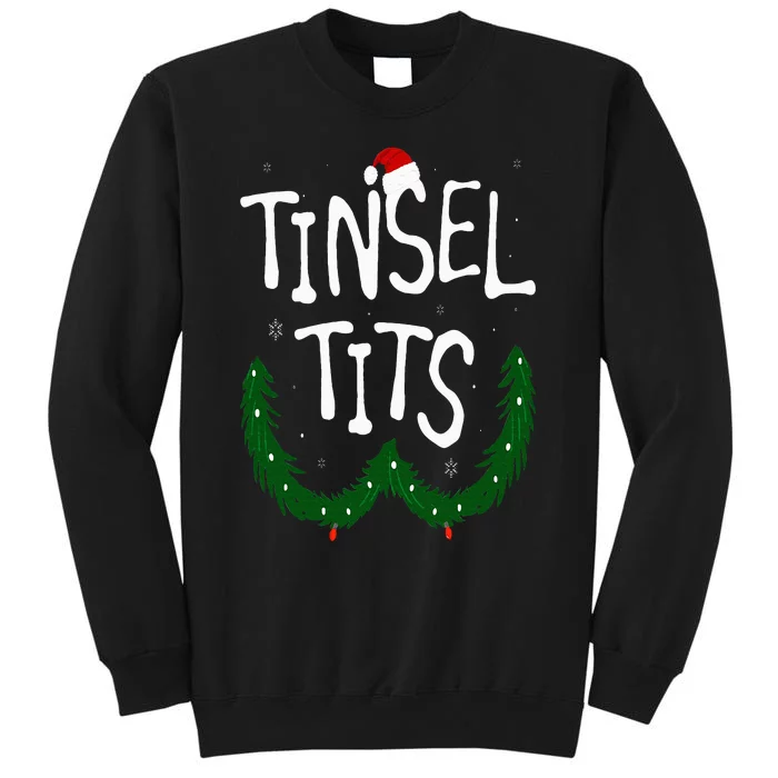 Tinsel Tits And Jingle Balls Funny Matching Christmas Couple Sweatshirt