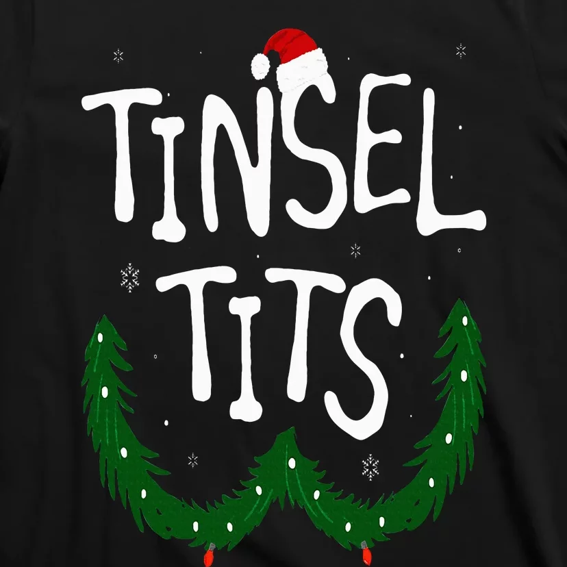 Tinsel Tits And Jingle Balls Funny Matching Christmas Couple T-Shirt