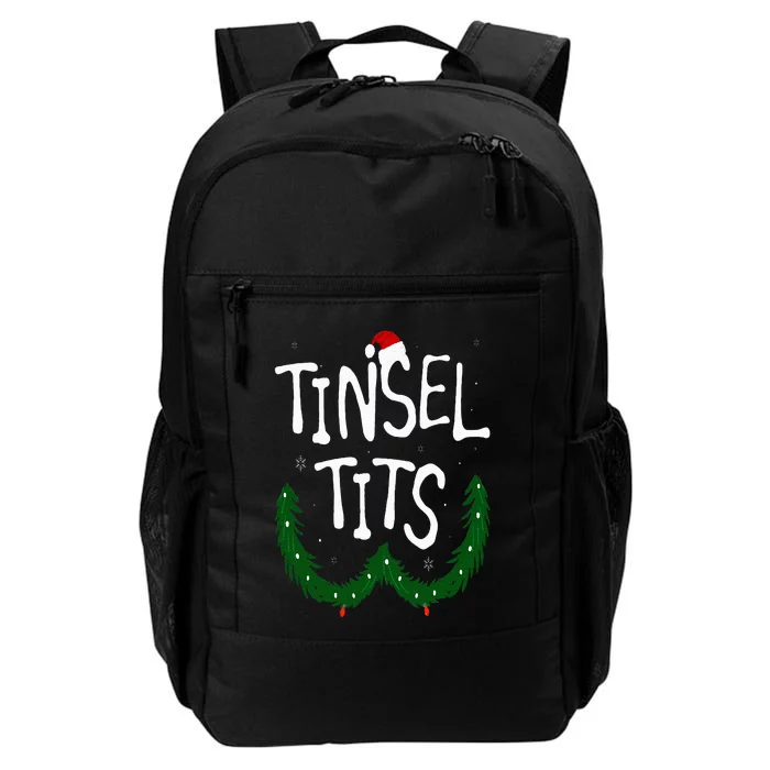 Tinsel Tits And Jingle Balls Funny Matching Christmas Couple Daily Commute Backpack