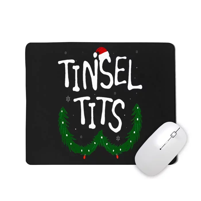 Tinsel Tits And Jingle Balls Funny Matching Christmas Couple Mousepad