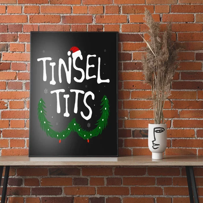 Tinsel Tits And Jingle Balls Funny Matching Christmas Couple Poster