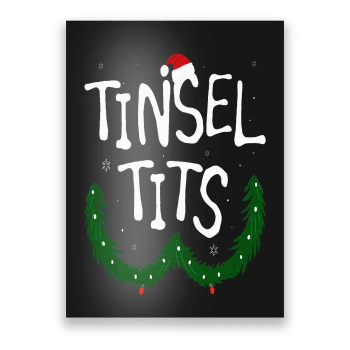 Tinsel Tits And Jingle Balls Funny Matching Christmas Couple Poster