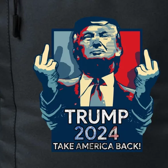 Trump Take America Back 2024 American Flag Politics Daily Commute Backpack