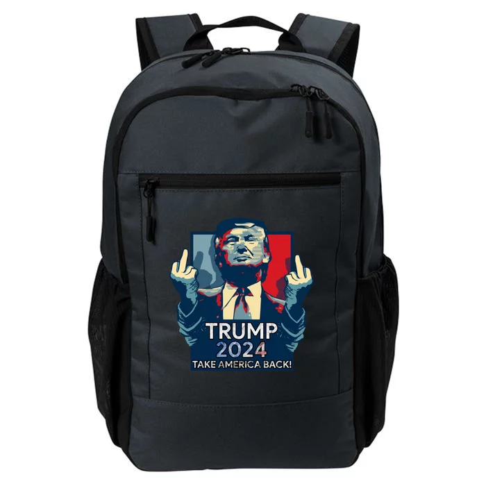 Trump Take America Back 2024 American Flag Politics Daily Commute Backpack