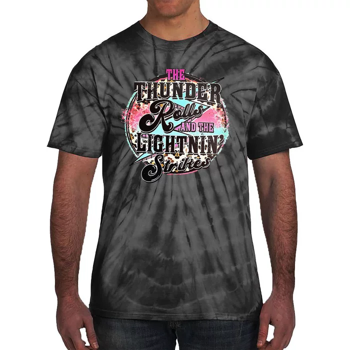 The Thunder And The Lightning Western Rolls And Strikes Tie-Dye T-Shirt