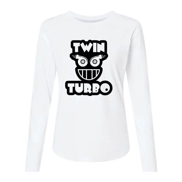 Twin Turbo Awesome Car Lover Womens Cotton Relaxed Long Sleeve T-Shirt