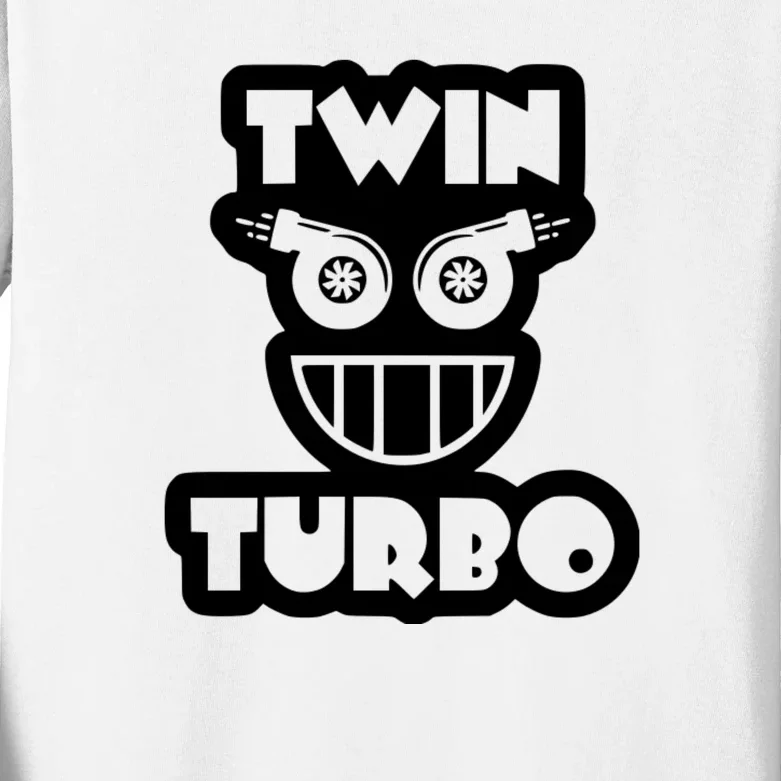 Twin Turbo Awesome Car Lover Kids Long Sleeve Shirt