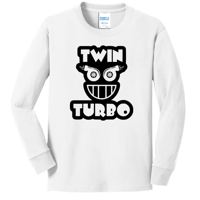 Twin Turbo Awesome Car Lover Kids Long Sleeve Shirt