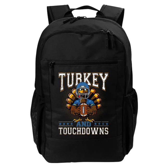 Thanksgiving Turkey And Touchdowns Football Daily Commute Backpack