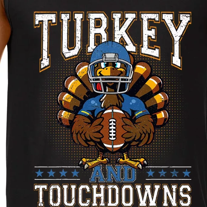 Thanksgiving Turkey And Touchdowns Football Comfort Colors® Tank Top