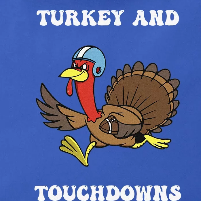 Thanksgiving Turkey And Touchdowns Football Funny Funny Cute Zip Tote Bag