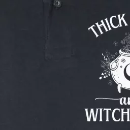 Thick Thighs And Witchy Vibes Halloween Softstyle Adult Sport Polo