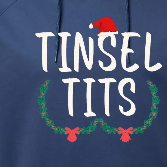 Tinsel Tits And Jingle Balls Performance Fleece Hoodie