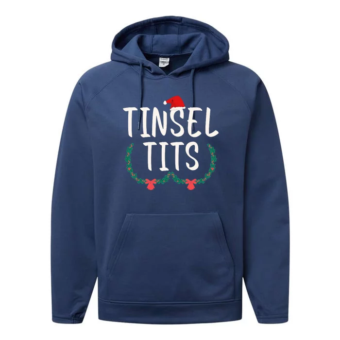 Tinsel Tits And Jingle Balls Performance Fleece Hoodie