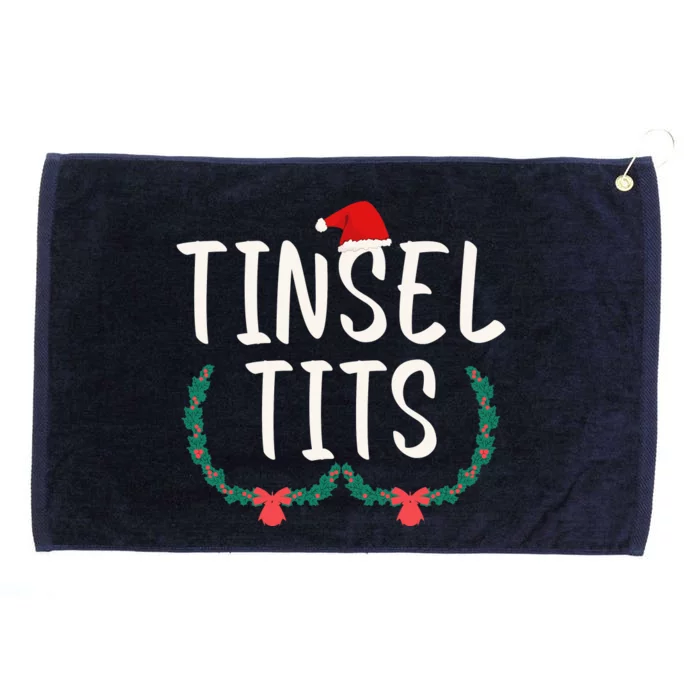 Tinsel Tits And Jingle Balls Grommeted Golf Towel