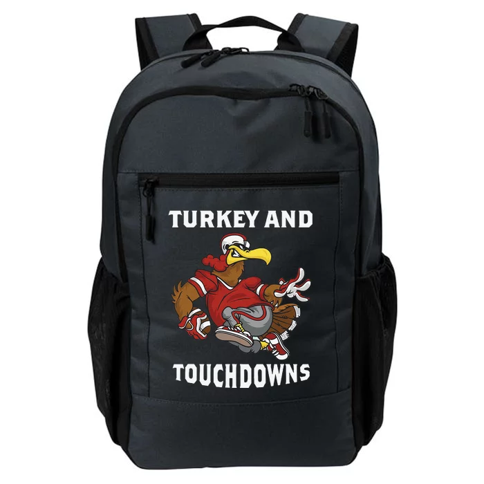 Thanksgiving Turkey And Touchdowns Football Funny Funny Daily Commute Backpack