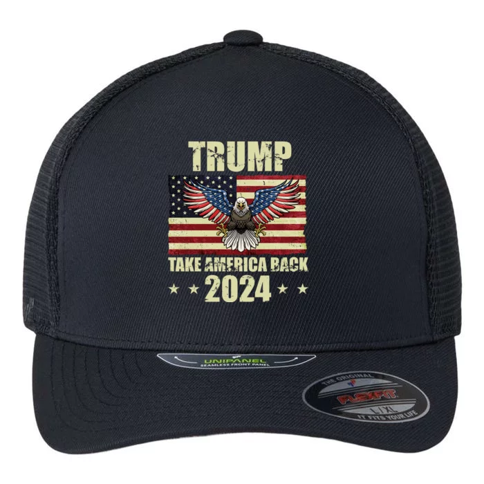 Trump Take America Back 2024 Flexfit Unipanel Trucker Cap