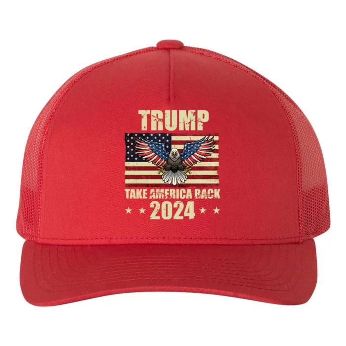 Trump Take America Back 2024 Yupoong Adult 5-Panel Trucker Hat