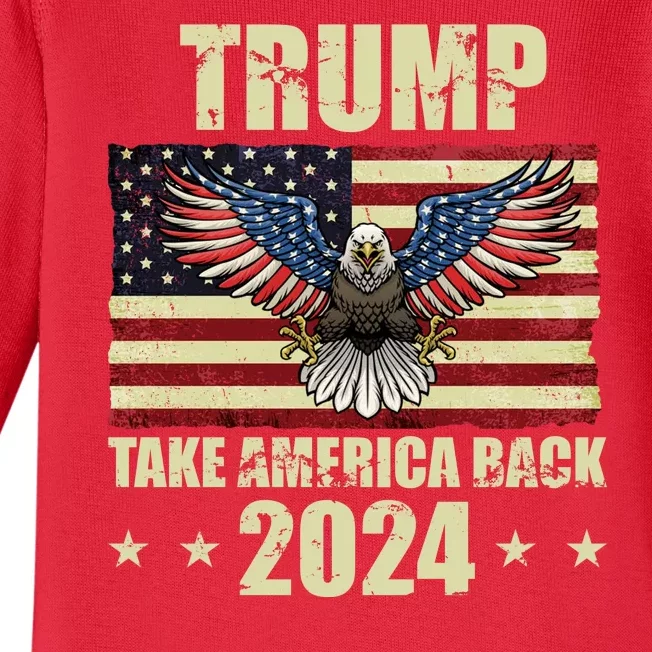 Trump Take America Back 2024 Baby Long Sleeve Bodysuit