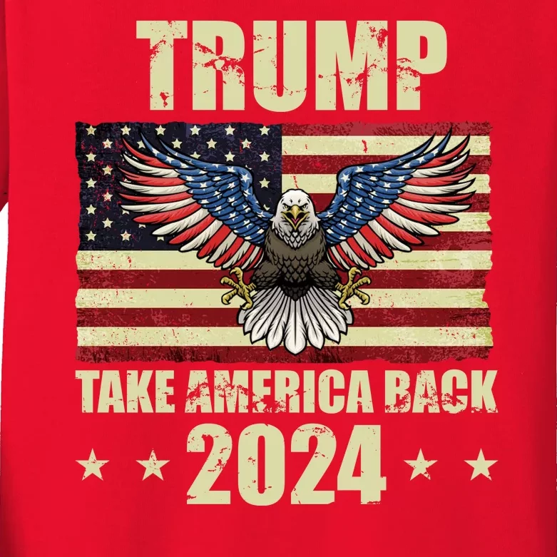 Trump Take America Back 2024 Kids Long Sleeve Shirt