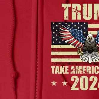 Trump Take America Back 2024 Full Zip Hoodie