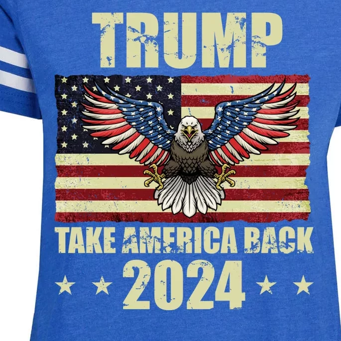 Trump Take America Back 2024 Enza Ladies Jersey Football T-Shirt