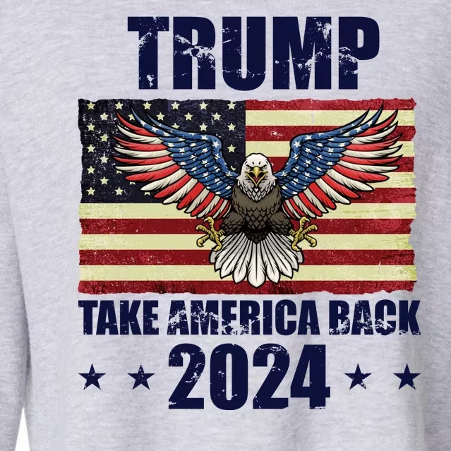 Trump Take America Back 2024 Cropped Pullover Crew