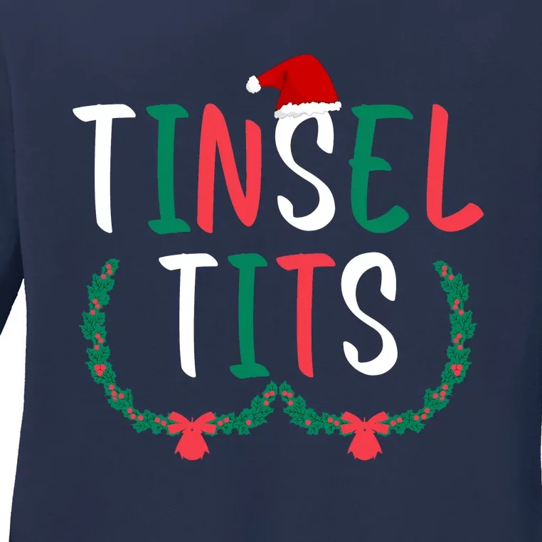 Tinsel Tits And Jingle Balls Ladies Long Sleeve Shirt