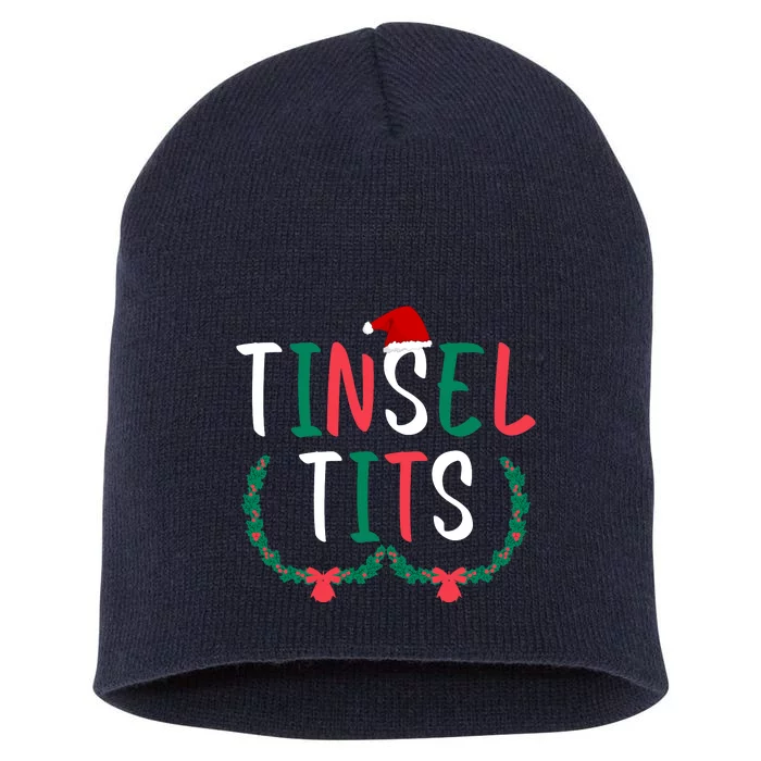 Tinsel Tits And Jingle Balls Short Acrylic Beanie