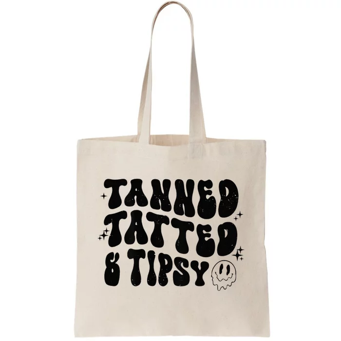 Tanned Tatted And Tipsy Trendy Beach Summer Vacation Tote Bag