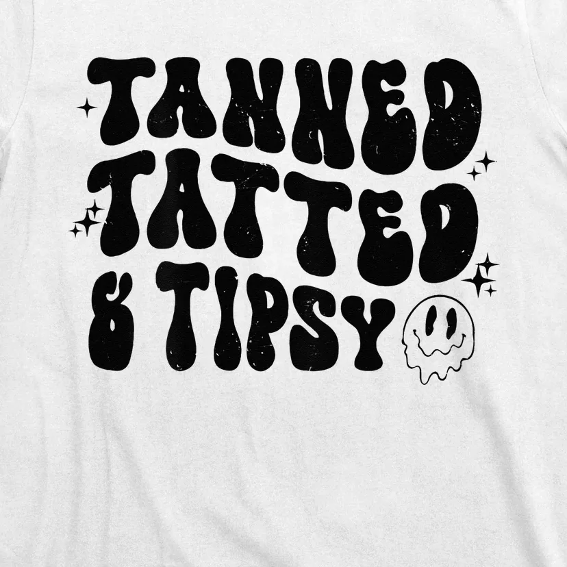 Tanned Tatted And Tipsy Trendy Beach Summer Vacation T-Shirt