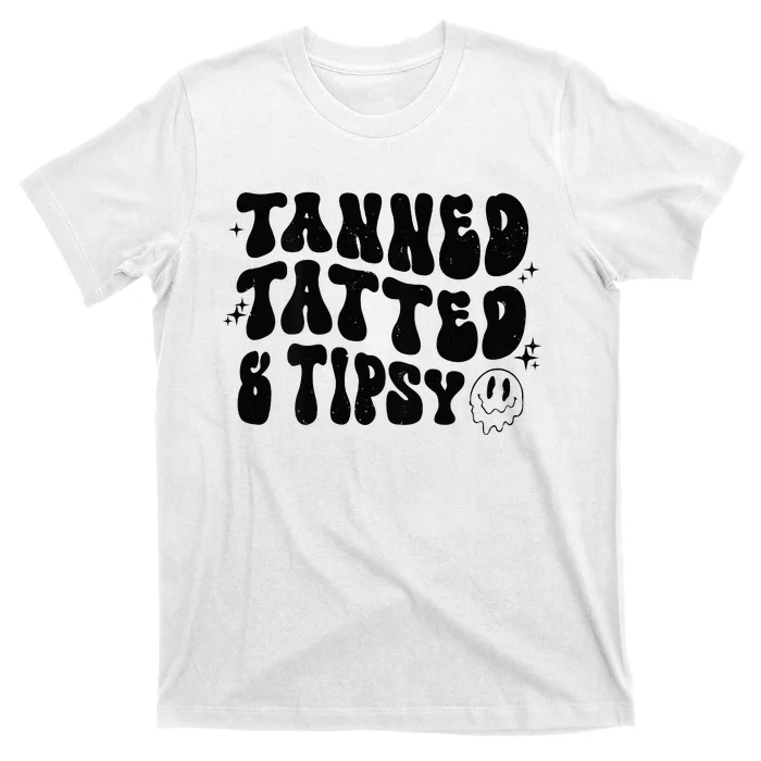 Tanned Tatted And Tipsy Trendy Beach Summer Vacation T-Shirt