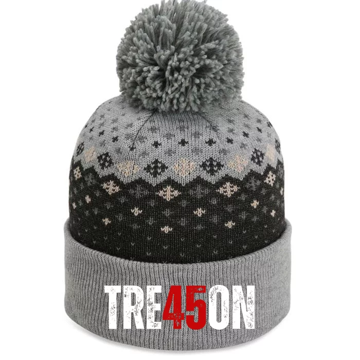 Tre45on Treason Anti Trump Impeach Trump F Trump 86 45 Gift The Baniff Cuffed Pom Beanie