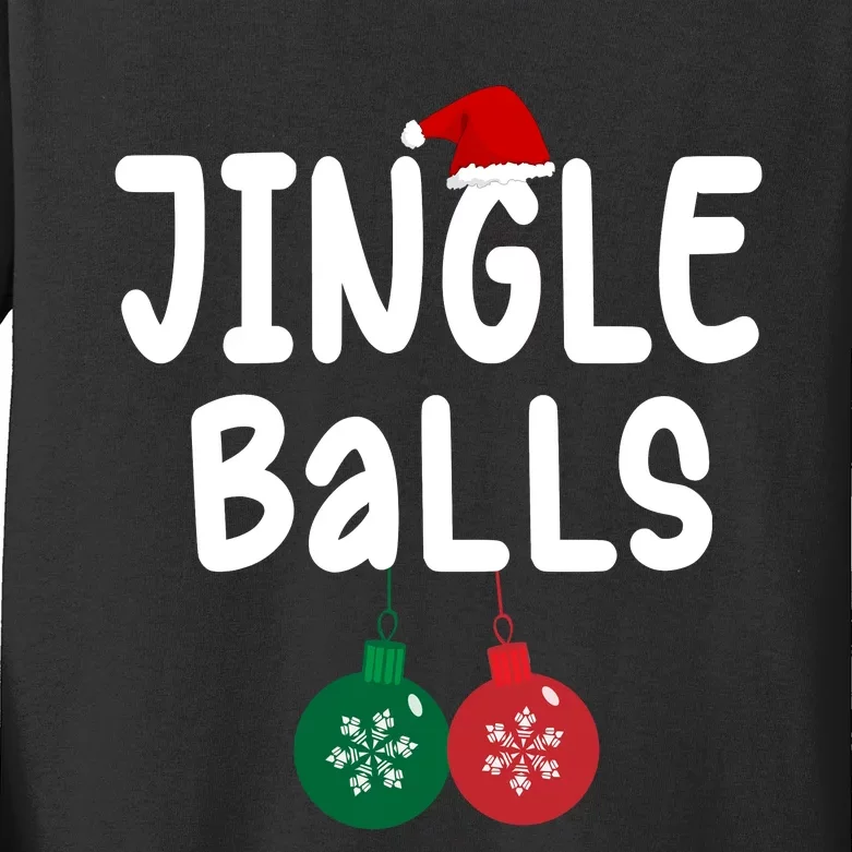 Tinsel Tits And Jingle Balls Kids Long Sleeve Shirt