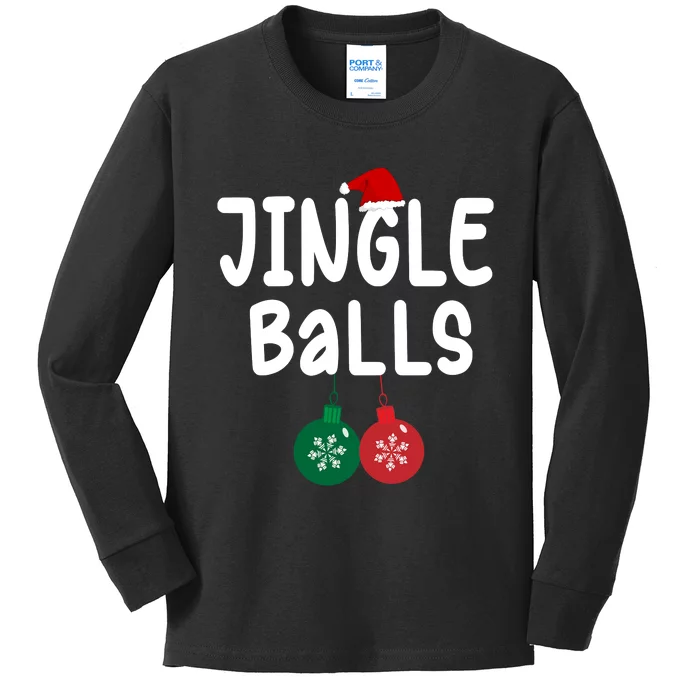 Tinsel Tits And Jingle Balls Kids Long Sleeve Shirt