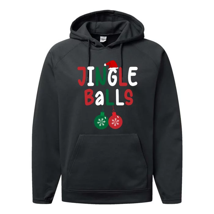 Tinsel Tits And Jingle Balls Performance Fleece Hoodie