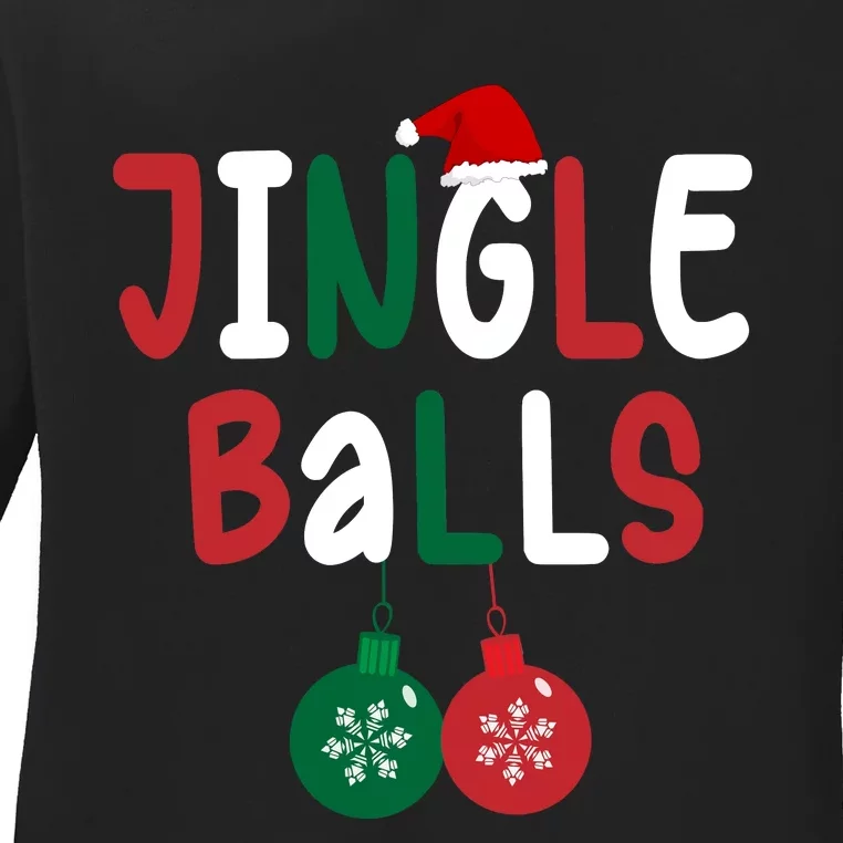 Tinsel Tits And Jingle Balls Ladies Long Sleeve Shirt