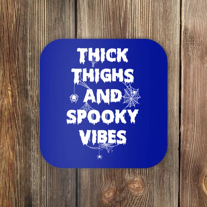 Thick Thighs And Spooky Vibes Funny Halloween Gift Coaster