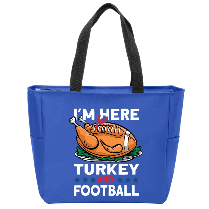 Thanksgiving Turkey And Football Great Gift Zip Tote Bag