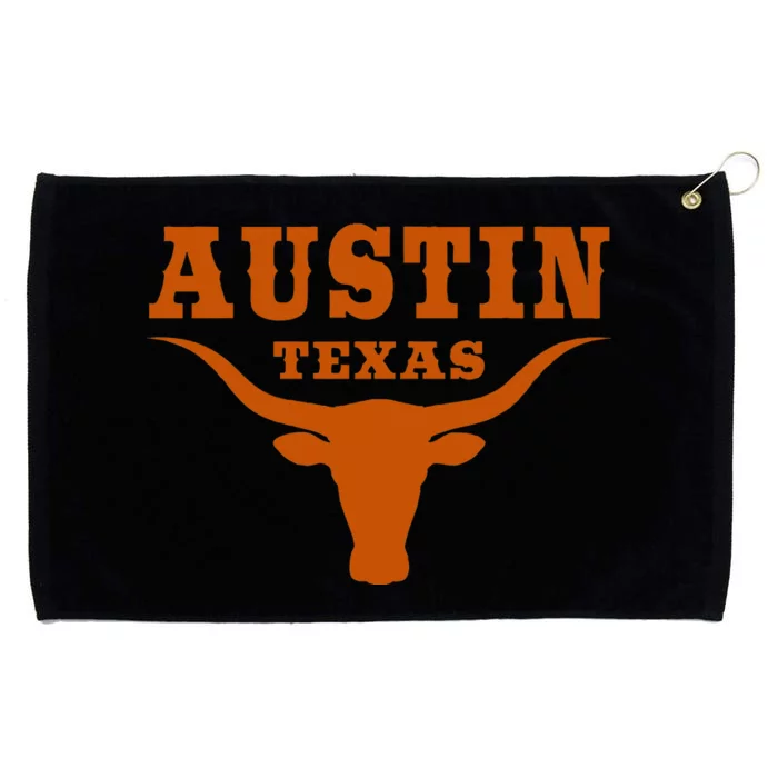 Texas Tx American Bull United States Font Grommeted Golf Towel