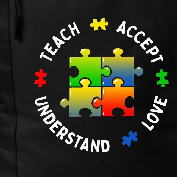 Teacher Teach Accept Understand Autism Community Daily Commute Backpack